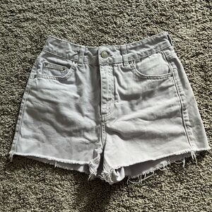 Topshop high rise lilac shorts